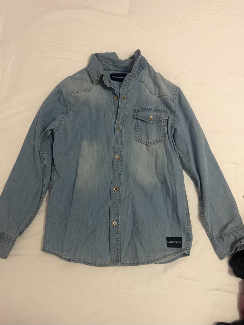 Calvin Klein Jeans Light Blue Denim Button-Down Shirt